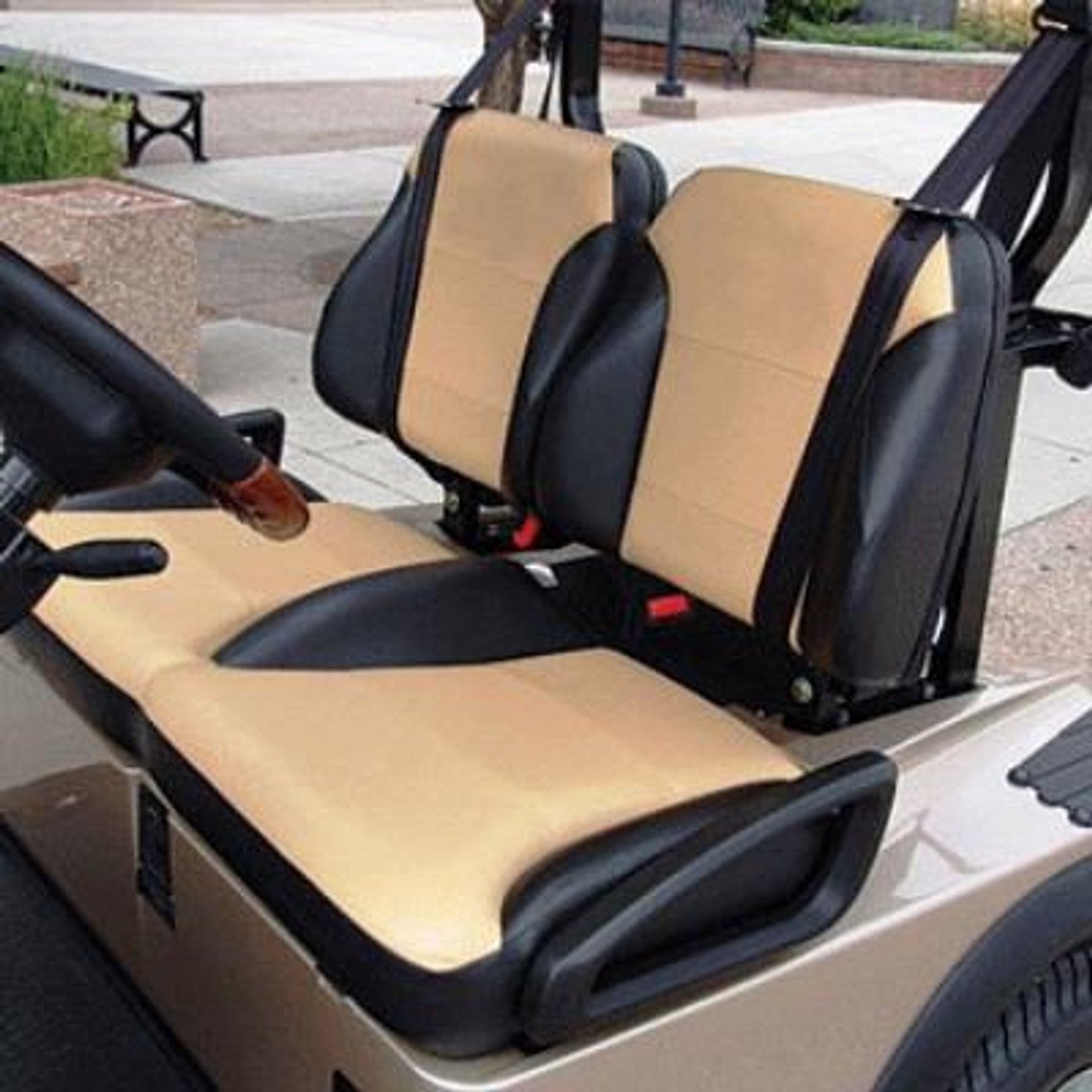 Suite Seats Black/Tan Club Car Precedent 2011-down, 31807