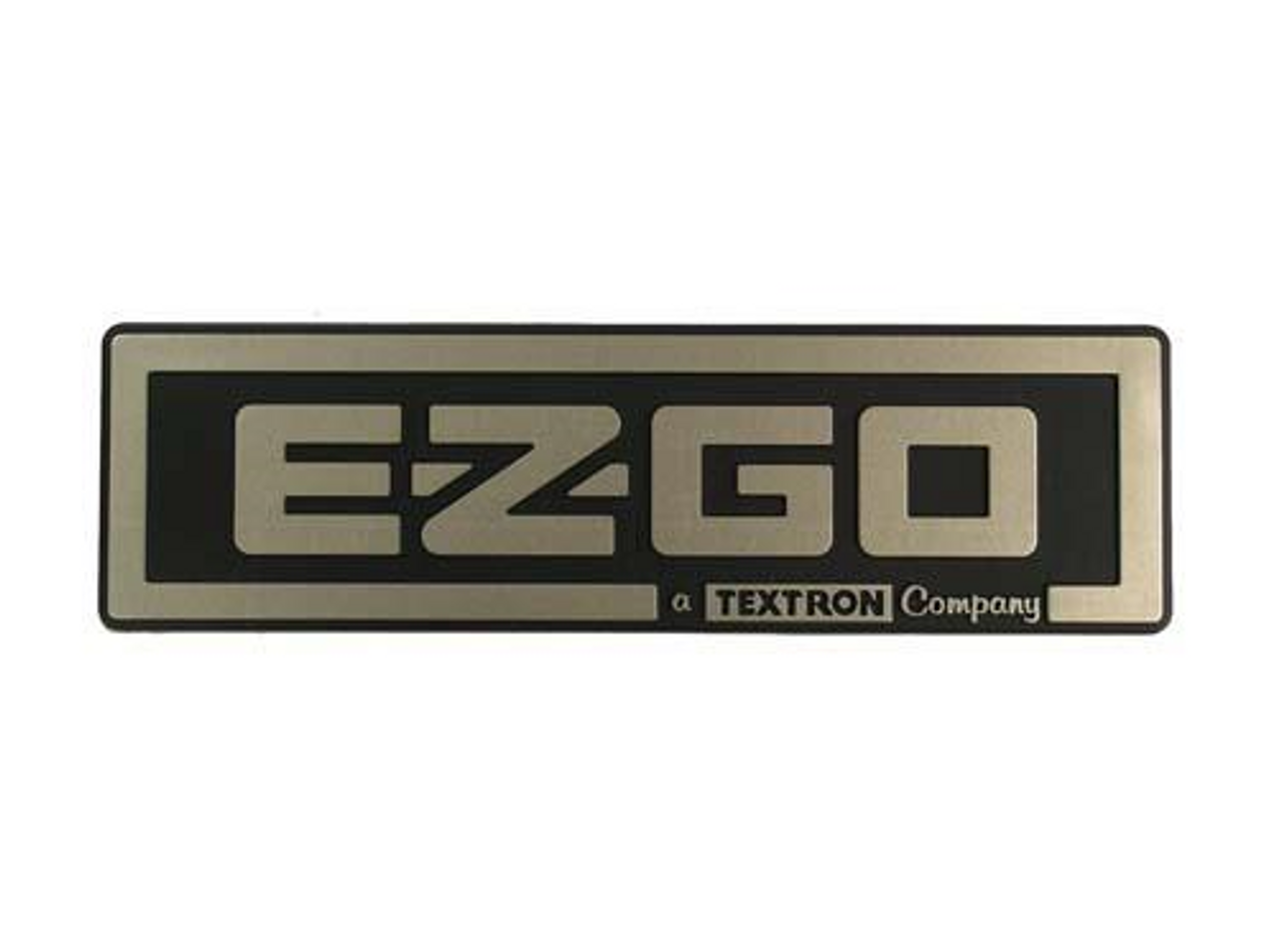 Nameplate (E-Z-GOGO/Textron) Gold E-Z-GO 2008-up TXT, 50470