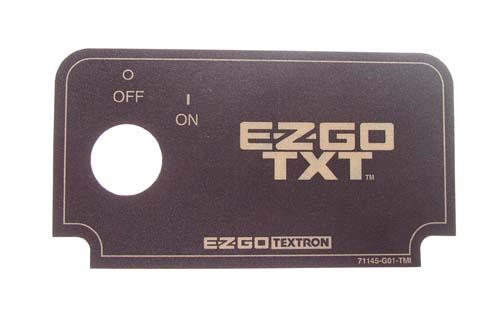 Key Switch Decal E-Z-GO TXT, 6718, 71145G01