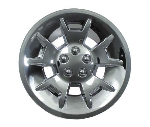 10" Silver Metallic Demon Wheel Cover, 6905