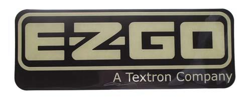 E-Z-GO RXV 2008+ & TXT/T48 2014+ Nameplate Black/Gold, 8019