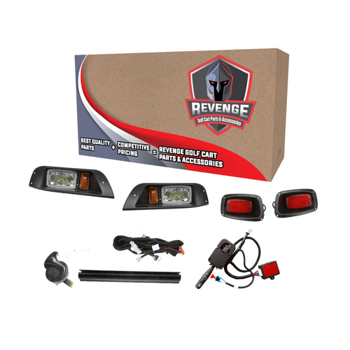 Revenge E-Z-GO TXT LED Super Deluxe Street Legal Golf Cart Light kit 1994-2013, LIGHT-L0002KLDSKO-D1-X1