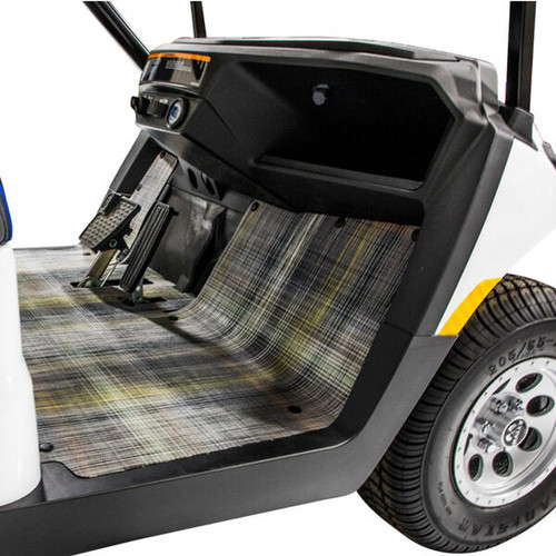 Chilewich Premium E-Z-GO TXT Gray Plaid Floor Mat (2001-2013) Golf Cart, 03-151