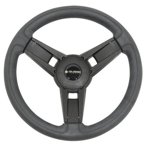 Gussi Italia Giazza Black Steering Wheel for Yamaha G16-Drive2 Golf Cart, 06-117 Gussi Italia Giazza Black Steering Wheel for Yamaha G16-Drive2 Golf Cart, 06-117