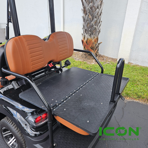 Foldable Rear Seat Bottom Plate Assembly for ICON Golf Cart Rear Seat