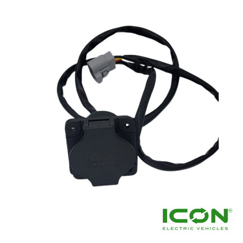 Charger Receptacle for All ICON Golf Carts, CHGR-704-IC, 3.03.009.900032, 3.202.09.000095