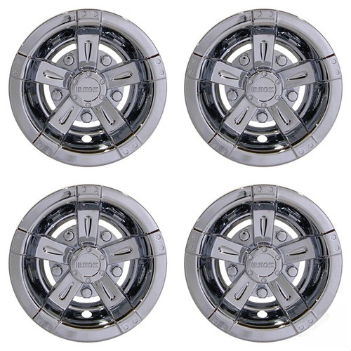 10" Vegas Chrome/Black RHOX Wheel Cover (Set of 4), CAP-0050-4