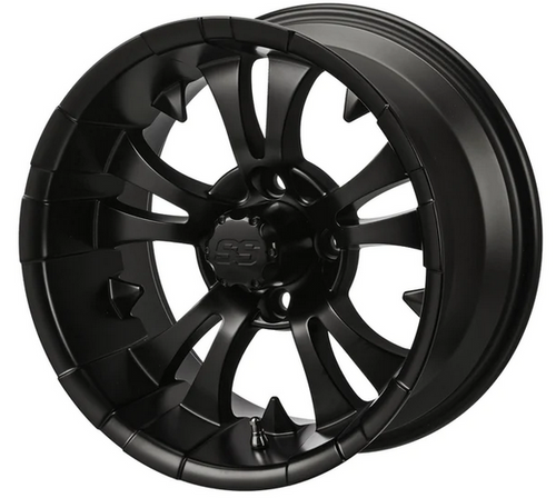 Revenge 14x7 Warlock Matte Black Golf Cart Wheel 3:4 Offset, ISL-22141