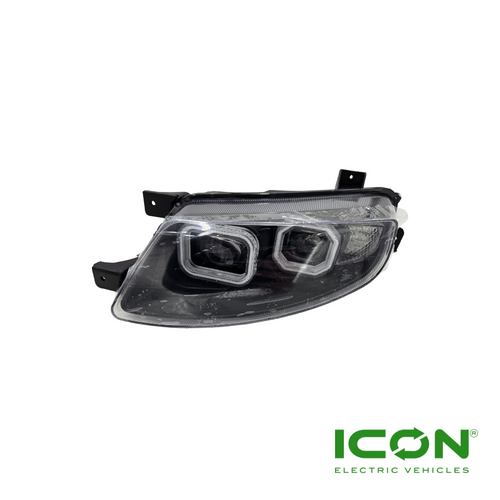 Driver Side (Left) Front Headlight for ICON Golf Cart, LIGHT-707-IC, 3.202.01.010002, 3.202.01.010051 Driver Side (Left) Front Headlight for ICON Golf Cart, LIGHT-707-IC, 3.202.01.010002, 3.202.01.010051