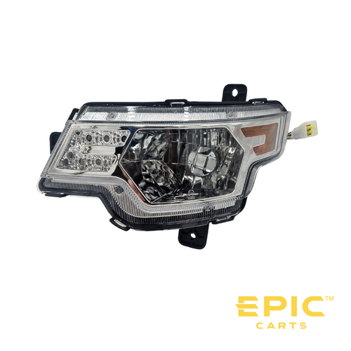 Driver Side (Left) Front Headlight for EPIC E20, E60, E40, E40L, E40FL, E60L Golf Carts, LIGHT-EP503, 3208050058