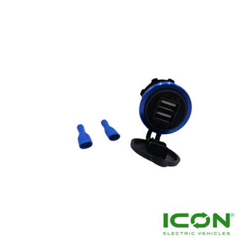 USB Connector for ICON Golf Carts, ACS-713-IC, 3.03.001.000138, 3.202.16.030100