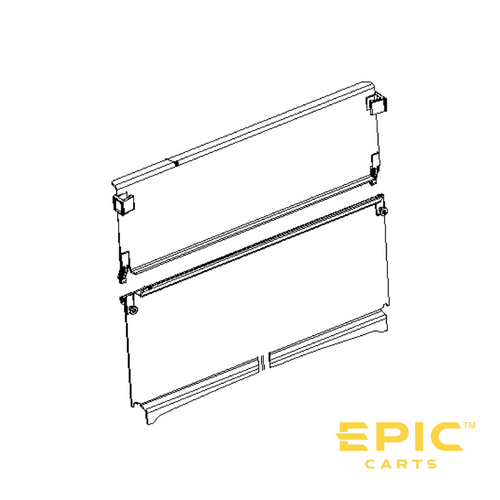 2-Piece Folding Windshield for EPIC E20FX, E40FX, E60FX Golf Carts