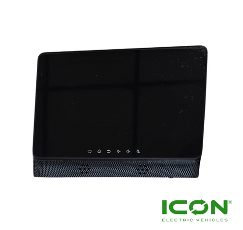 Retro Fit 10" Screen Kit with Carbon Fiber Cup Holder for ICON 2022 and Newer Golf Carts with the 450 AMP Controller. Must have CAN plug in harness (ELE-731-IC)