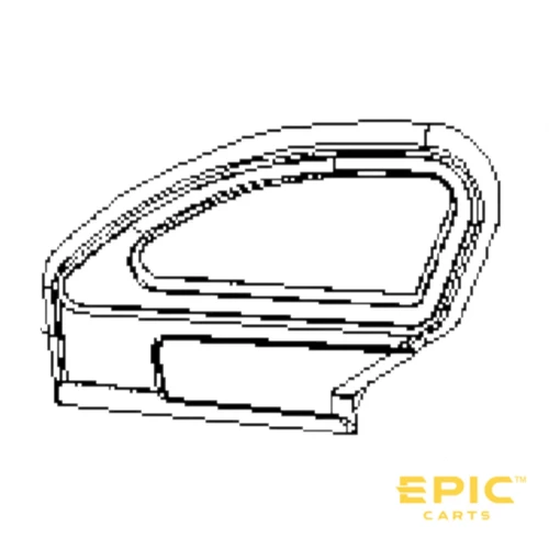 Driver Side (Left) Rear Seat Armrest for EPIC E40FX, E60FX Golf Carts