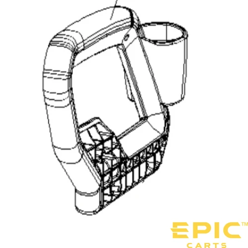 Passenger Side (Right) Flip Seat Armrest for EPIC E60FX Golf Carts