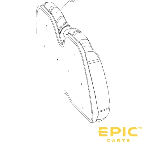 Flip Seat Backrest for EPIC E60FX Golf Carts