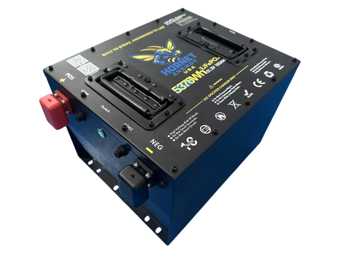 Hornet Energy Cubed 51.2V 105Ah LiFePO4 Lithium Battery – Heated, Fire Suppression, IP66, 300A Smart BMS (HN-51-SQ-105-H)