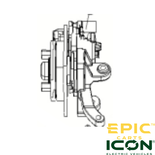 This OEM replacement Driver Side (Left) Steering Knuckle Assembly was designed to meet or exceed original manufacturer expectation
 
 Specifications - Fits ICON and EPIC Golf Cart Models: i60LX, E40FX¬†