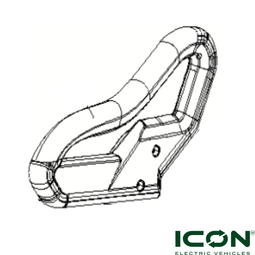 Driver Side (Left) Armrest Assembly for ICON i20X, i40X, i60LX Golf Carts, ST-909-IX, 3108015209