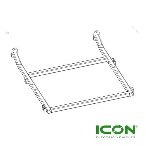 Box Support for ICON Golf Carts, BX-118-IC, 2.01.007.800046, 2.03.103.100119