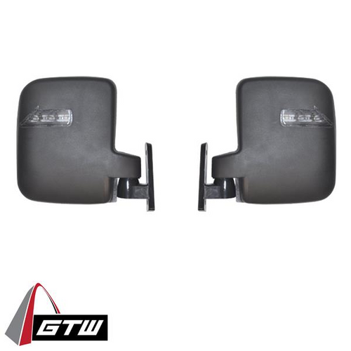 GTW Side Mirrors with LED Blinkers (Universal Golf Cart Fit)