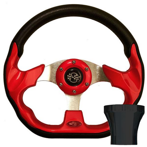 Club Car Precedent Red Racer Steering Wheel Kit, 06-099