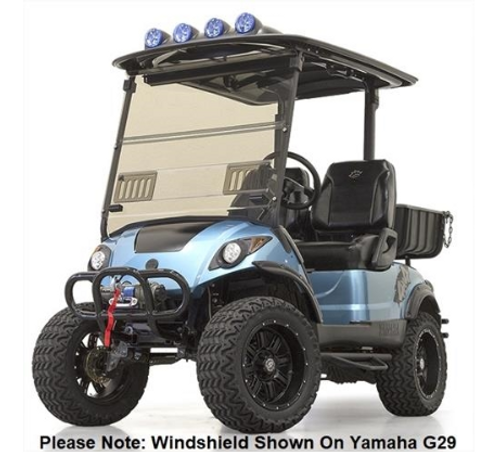 Tinted 1/4 Fold-Down Windshield with Vents E-Z-GO RXV 2008-Up Golf Cart, 09-007 Tinted 1/4 Fold-Down Windshield with Vents E-Z-GO RXV 2008-Up Golf Cart, 09-007
