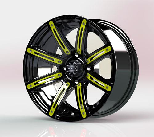 Yellow Inserts for Illusion 12x7 Wheel, 19-069-YEL