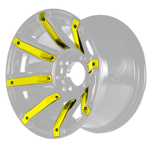 Yellow Inserts for Avenger 14x7 Wheel, 19-083-YEL