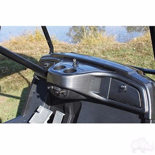 Yamaha G29/Drive Golf Cart Car Dash Board Carbon Fiber 2 Locking Compartments 4 Cup, DASH-0078, 20131