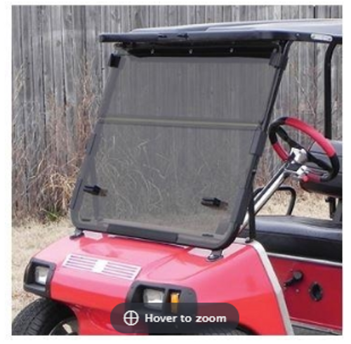 Club Car DS Golf Cart Tinted Hinged Windshield (1982-1999), 45595 Club Car DS Golf Cart Tinted Hinged Windshield (1982-1999), 45595