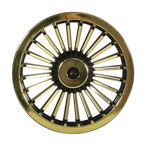 8 Black & Gold Turbine Wheel Cover, 4648, 43593-87CO, 43593-87