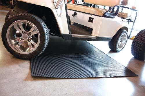 4 X 8 Black Ribbed Garage Mat (Universal Golf Cart Fit), 55530