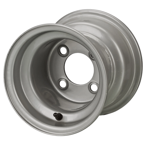 Revenge 8x7 Silver Steel Golf Cart Wheel 3:4 Offset