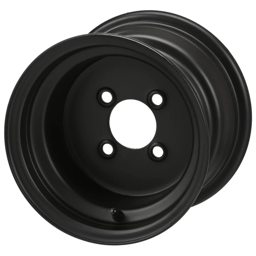 Revenge 10x7 Black Steel Golf Cart Wheel 3:4 Offset