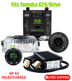 Eco Battery 48-51V 105aH "Thru Hole" Yamaha G29/Drive Lithium Golf Cart Battery Bundle Kit with Charger & 12V Converter (2007-2010), B-3502