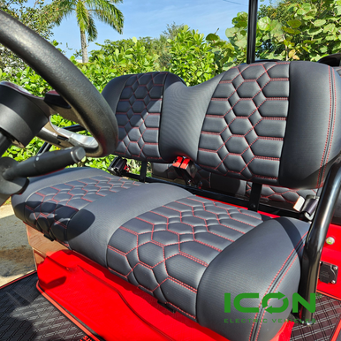 ICON Black Custom Comfort Golf Cart Seat Cool Touch Base