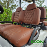 ICON Premium Chestnut Custom Seat Cool Touch Base with Double Diamond Pattern and Tan Stitching, STC-CHTDDTAN-IC-PREM