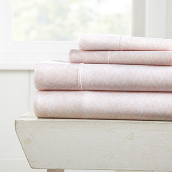 Classic in Pink Patterned 4-Piece Sheet Set by ienjoy Home ienjoy home