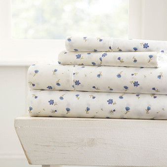 Soft Floral Patterned 4-Piece Sheet Set ienjoy home