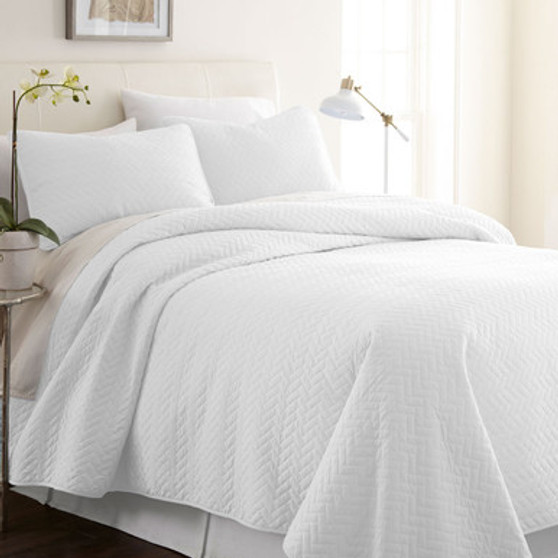 3-Piece Herring Quilted Coverlet Set ienjoy home