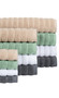 Euphoria Luxury Spa Green 6-Piece Turkish Cotton Towel Set