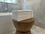 White Zero Twist Cotton Hand Towels