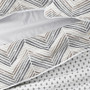 3 Piece Reversible Quilt Set In Light Gray Diamond Chevron With Shams ienjoy home