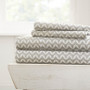 Puffed Chevron Patterned 4-Piece Sheet Set ienjoy home