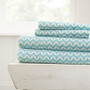 Puffed Chevron Patterned 4-Piece Sheet Set ienjoy home