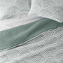 3 Piece Quilted Coverlet Set In Scallop Pattern ienjoy home