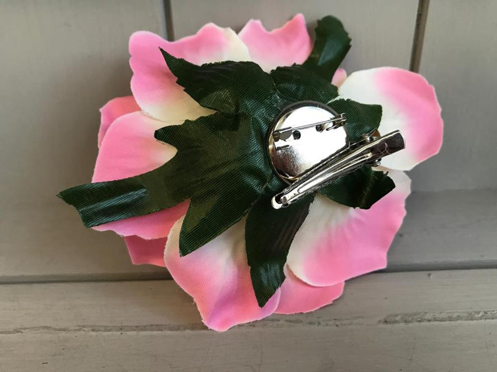 Pin Up Hair Roses with Brooch Attachment - Ivory