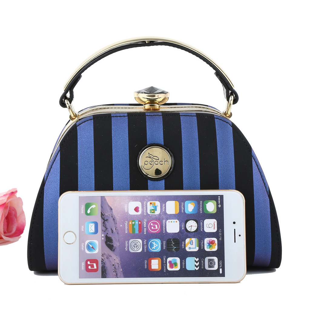 Luxury Black and Blue Handbag