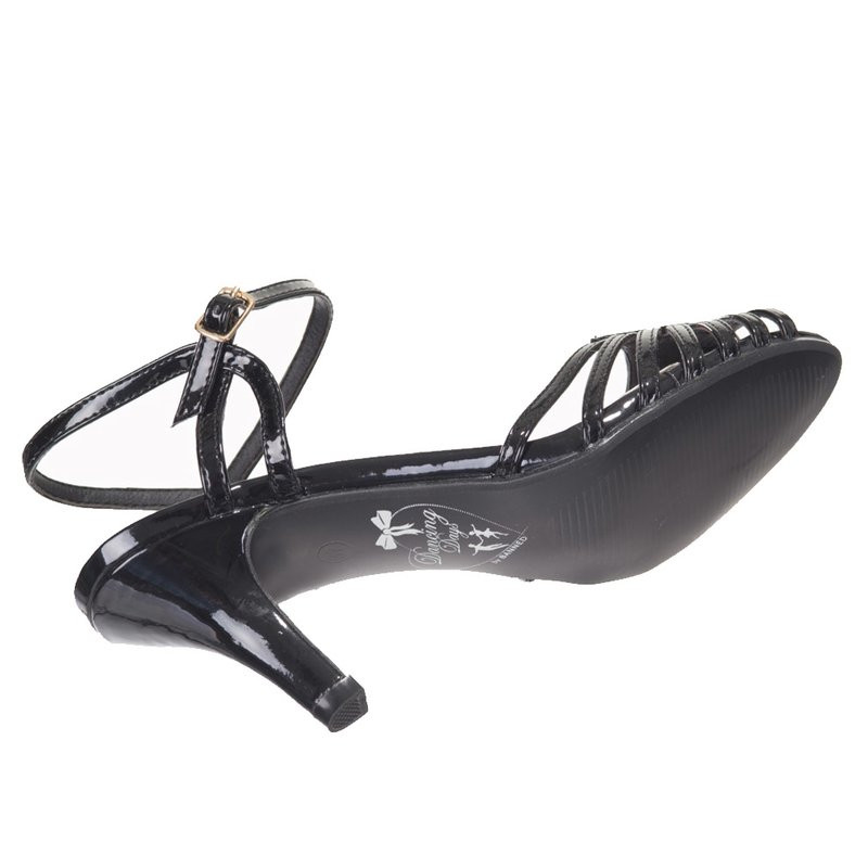 40s and 50s Vintage Inspired Peep Toe Sandals - Black